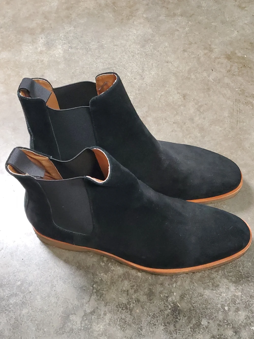 New Republic, Mark McNairy Houston Black Suede Boots with Crepe Sole Men Size 13